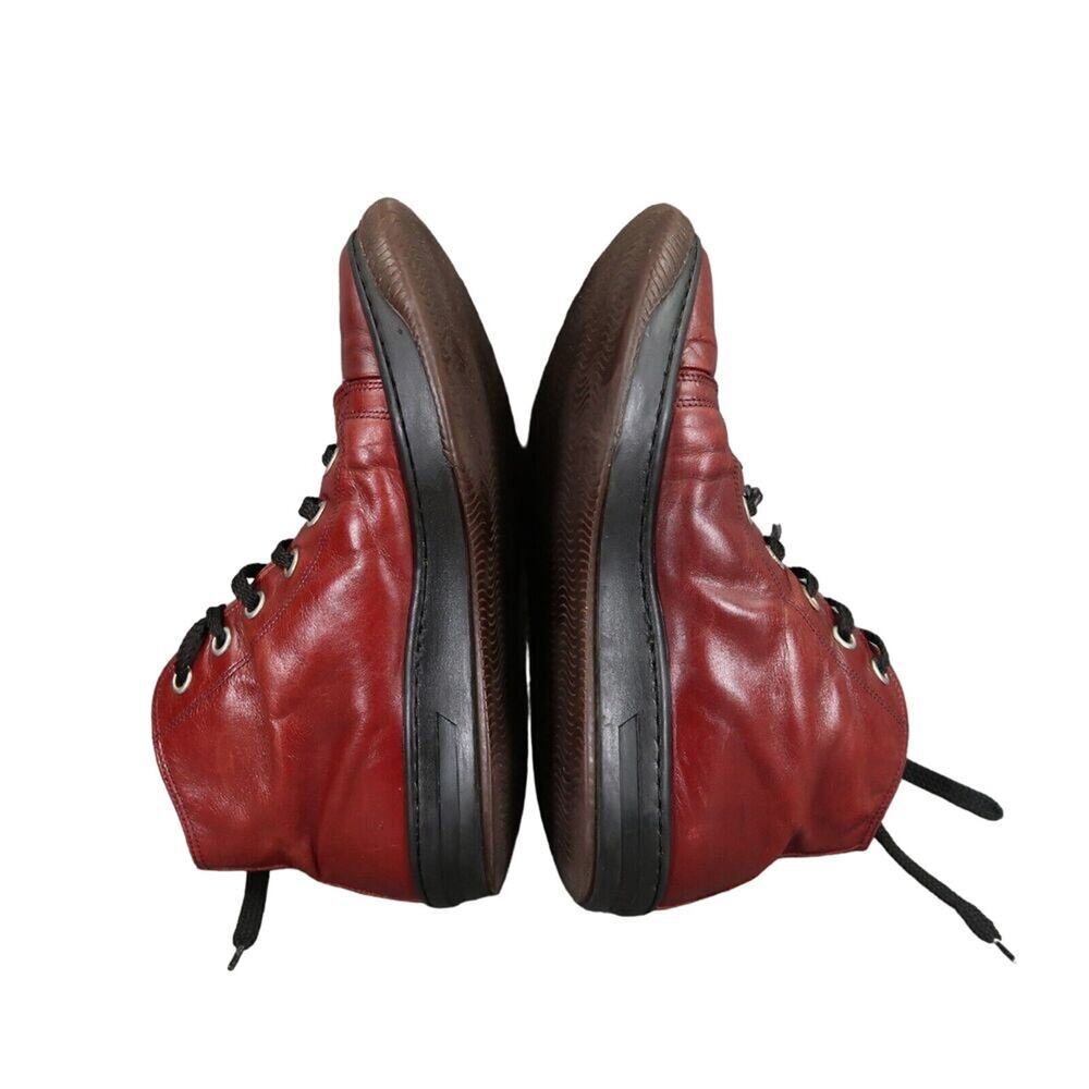 Kenneth Cole Shoes Womens 7.5 Sneaker Boot Leather Red Casual Port Authority Mid - Picture 9 of 15